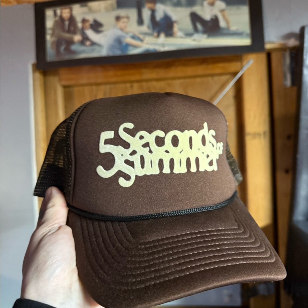 5 Seconds Of Summer Brown Trucker Hat